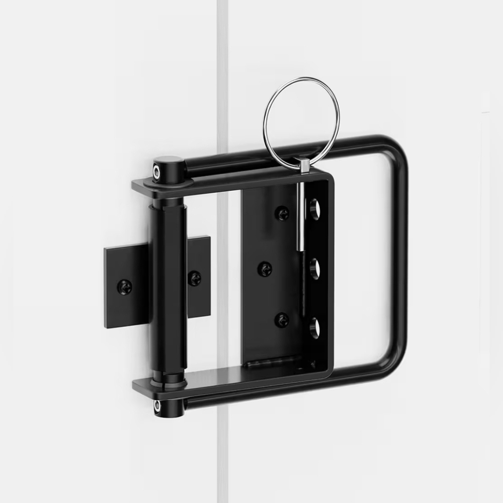 Heavy Duty Gate Latch‎ Pull Lockable Security Locking Pin Black 1 Pack MSRP $26
